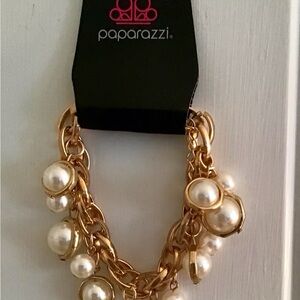 Paparazzi Gold Bracelet with Pearl Charms